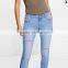 mid rise light wash ripped cutom skinny jeans JXA096