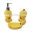 Ceramic modern design 3 pcs bathroom accessory set