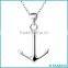 18inches Real Pure 925 Sterling Silver Anchor Pendant Necklace Fashion Jewelry Women Silver Necklace Wholesale