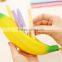 Hot Sale Novelty Silicone Portable handle Fruits Shape Banana shape zipper Coin Pencil Case Purse Bag Wallet Pouch