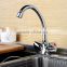 QL-1915 Watermark modern kitchen design brass material chrome plated kitchen mixer