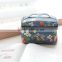 Japanese and Korean style /weave country style linen cotton cosmetic bag