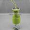 2015 wholesale new design high quality 350ml glass bottle/factory price water bottle for coffee or tea