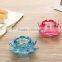 Beautiful flower shape crystal lotus candleholder