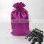 Promotion Microfiber Fabric Drawstring Bag Pressed with Gold Logo