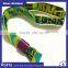 personalized woven fabric bracelets and music festival fabric wristband woven bracelet