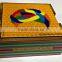 Wooden Coaster Set Painted Turban Prints