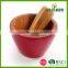 2016 new products colorful bamboo mortar and pestle wholesale