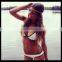 2016 hot sale two piece sexy colorfui bikini