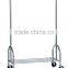 Single Cloth Garment Rack Caster Chrome