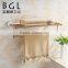 New design bathroom accessories Wall mounted Zinc alloy Gold finishing Towel shelf