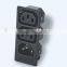 IEC C13 C14 3 ways industrial connector Male Female power socket power strip with Fuse