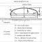 carbon steel and stainless steel torispherical dish head end cap for oil tank