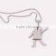 Lovely Stainless Steel Matte Finished Mobilizable Robot Pendant for Kids