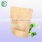 Brown craft clear window rice paper bag food pack bag with zipper