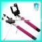Pink Wired Monopod Selfie Stick for all cell phone