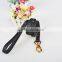 high quality genuine leather dog leash black color