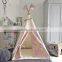 Promotional Kids Children play indoor room cotton canvas indian teepee tent
