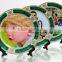 best sell 8" Gold&Green rim sublimation ceramic plate