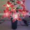 Factory price decorative vase artificial flowers with led lights