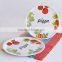 All Kinds Size Ceramic Round Plate With Decal Printing Pizza Plates
