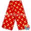 cute design soft christmas deer print pom pom tassel scarf for kids