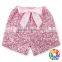 Wholesale boutique kids girl clothes orange sequin cotton ribbon bow sequin shorts baby summer shorts