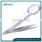 pincett with magnifiying glass