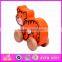 2015 Cheap Pull and push toy for kids,Children cartoon animal pull line toy,Mini funny wooden toy pull cart with string W05B077