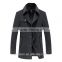 High End Wool Blend Coat For Man wholesale 2016 new design thick middle-long woolen men's jacket &OEM