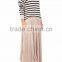 Wholesale Customized Simple Lady Clothing Pleated Midi Skirt(DQM032S)