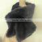 white color fashion winter knitting fur scarf factory
