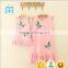 Hot Mom And Daughter Dresses Summer Sleeveless Pink Printed Mother And Kids Family Matching Clothes Design With Fish Cut