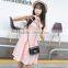 summer new design young lady dress fashion printed cotton linen A-LINE embroidered dress Sleeveless vest dress
