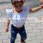 S17440A 2017 wholesale children boutique clothing ruffle outfit for kids