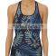 Wholsale OEM casual women sports tank top gym jogging wear printed yoga wear set