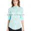 Women's Pink,Orange,Blue Double Button Blouse