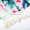 Women Shirt Summer Long Sleeve Tassel Kimono Print Floral for Female S6310010