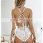 B40274A Women sexy swimsuits backless lace swimwear