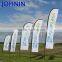 OEM Durable 110g Knitted Polyester Digital Printing Custom Design Beach Flag Feather Flag For Advertising