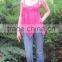 Women's Pink Beaded French Gypsy Camisole Top XYT2828