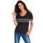 Attractive fashion top sell new blouse back neck design