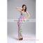 2016 Wrapped Chest Multicolor Flowers Printed Dress
