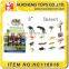 Funny 16pcs non-taxic PVC plastic 3 inches 3D insect animal set small promotion gift toys EN71