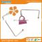 Lady heart shape rhinestone bag holder hook