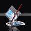 Creative Clear Tabletop Acrylic Business Name Card And Pen Display Holder With Pocket for Office Table