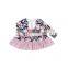 2019 Newest Black Boho Style And Floral Printed  Girl Dress With Small Pocket On Top For Likable Girls Party Wear