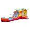 Tropical Jungle Bounce House Water Slide Combo Plam Trees Bouncy Castle For Sale