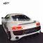 High quality R style body kit for audi R8 front bumper rear bumper side skirts and rear spoiler for audi r8