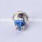 16mm Start Horn Button Momentary Stainless Steel flat head Metal Push Button Switch 1NO 2pin reset button switch waterproof